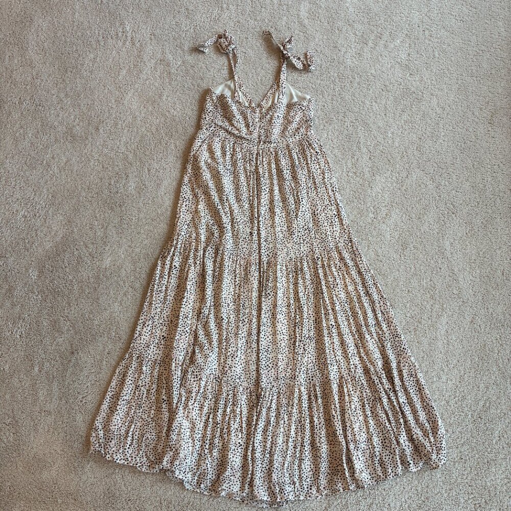 Express Cream/Black/Pink Adjustable Straps Maxi Summer Dress - Picture 8 of 15